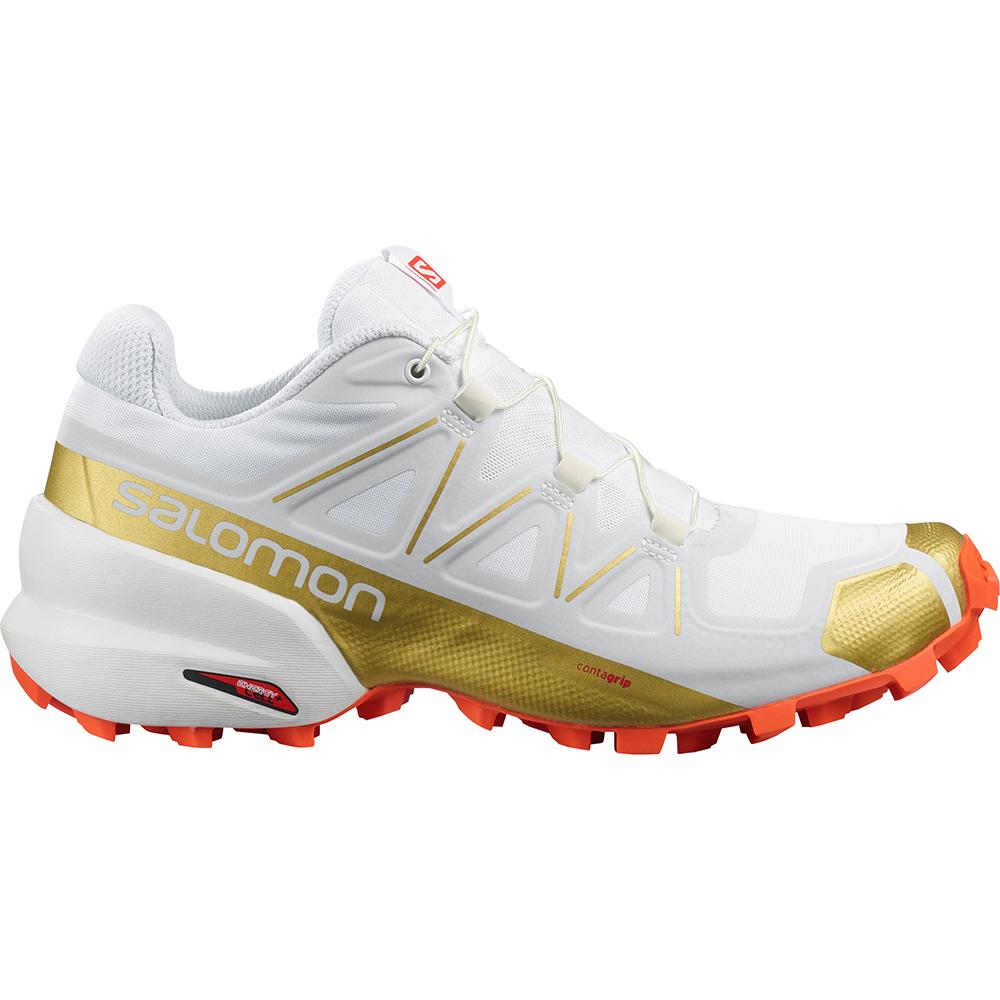 Zapatillas Trail Running Salomon Mujer Blancas - Salomon Argentina SPEEDCROSS 5 GTS W,470358-AMC